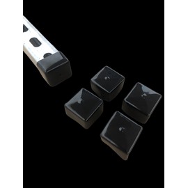 Undisclosed Pack of 10 Black End Strut Caps 1-5/8" Plastic Vinyl Uni-Strut Safety Caps