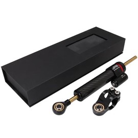 10 Inch Steering Damper Motorcycle Steering Damper Stabiliser Universal for Most Motorcycles Road Bike Sports Bicycle Road Bike Carbon Fibre