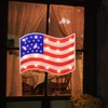 GLOWNOVA 20L Patriotic American Flag Shimmer Window Decoration