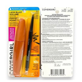 Covergirl Lash Blast Volume & Perfect Point Plus(0.44fl & 0.23g/Black) Lot Of 2