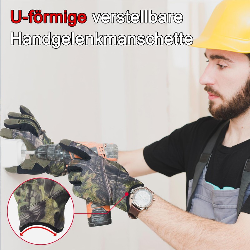 HANDLANDY Utility Work Gloves Men & Women, Safety Mechanic Gloves,