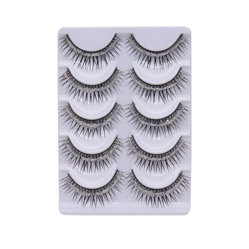 5 Pairs Soft False Eyelashes Natural 3D False Eyelashes Shiny