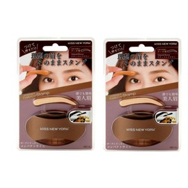 KISS New York KBS14J Eyebrow Stamp, Set of 2, Eyebrow & Eyebrow, Just Press, Long Lasting Effect Resistant to Sweat Water and Sebum