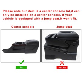 Compatible with 2014-2018 Chevy Silverado1500 2500 3500/Tahoe/Suburban/GMC Yukon(XL)/Sierra 1500 2500 3500 Black Center Console Armrest Lid Kit Center Console Cover 0227083AA