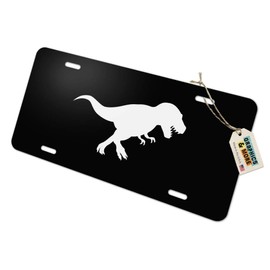 Graphics and More Dinosaur Tyrannosaurus Rex Black White Novelty Metal Vanity Tag License Plate