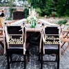 2 Chair Signs Wedding, Bride and Groom Wooden Signs for