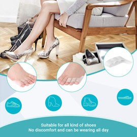 Gel Pinky Toe Separator, 2 Pairs Three-Holes Gel Little Toe Separators Soft Toe Corrector Straightener Toe Spacers for Curled Pinky Toes, Overlapping Toe, Blisters, from Friction