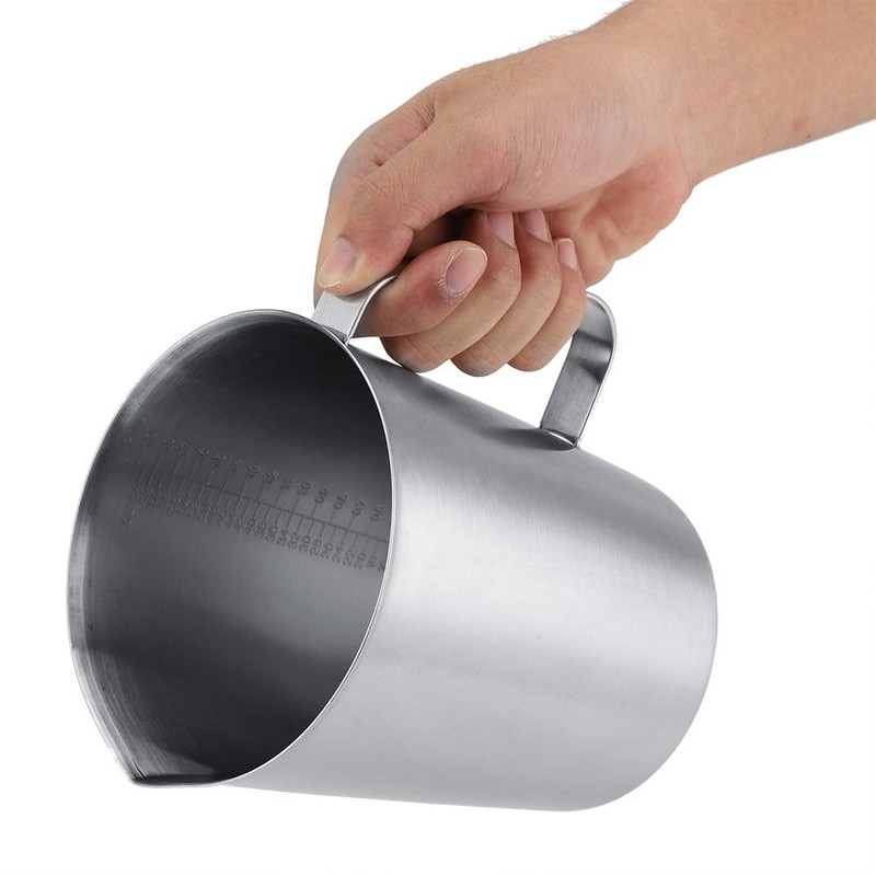 Frothing Cup, 2000ML 64OZ Measuring Cup, 304 Stainless Steel Graduated