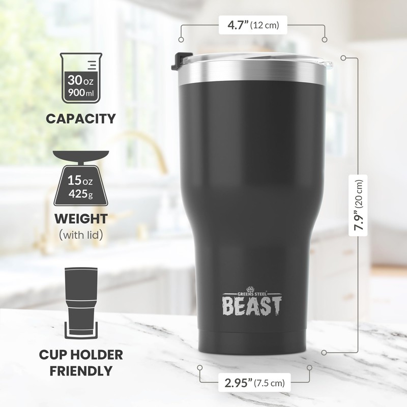 Beast 30 oz Tumbler Stainless Steel Vacuum Insulated Coffee Ice