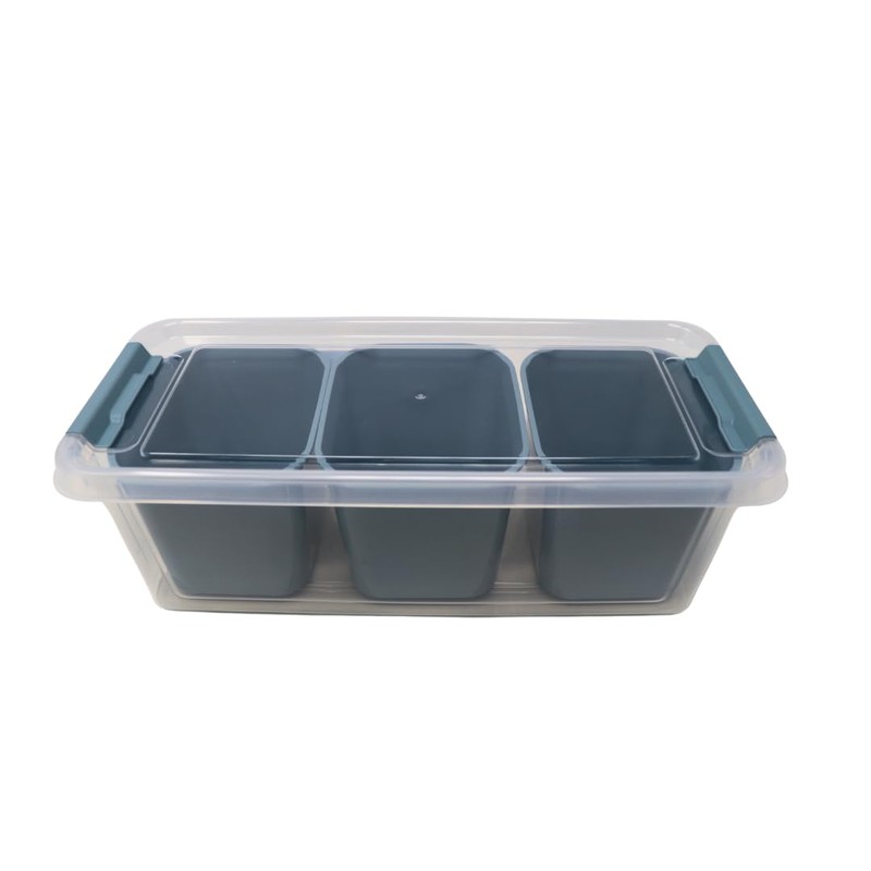Vorratsbox/Aufbewahrungsbox Grand mit Innenschalen - GRAND (02 1065) 1,8l blau