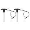 sourcing map 2Pcs T Handle Quick Release Pin, 1/4"x2-3/8" 304