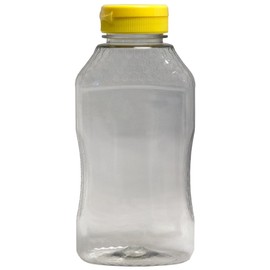 Mann Lake Hourglass Embossed Plastic Jar with Lid, 1-Pound