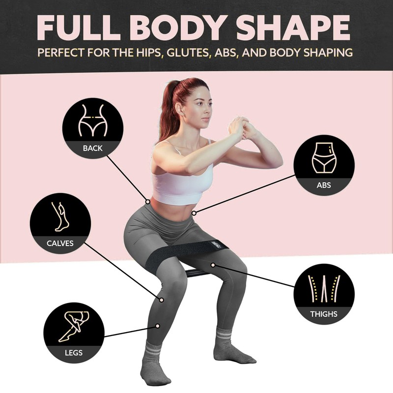 Resistance Bands for Legs and Butt, Fabric Exercise Loop Bands
