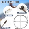 Blulu Flat Sewer Rod 3/4" x 50' Adjustable Grip Handle