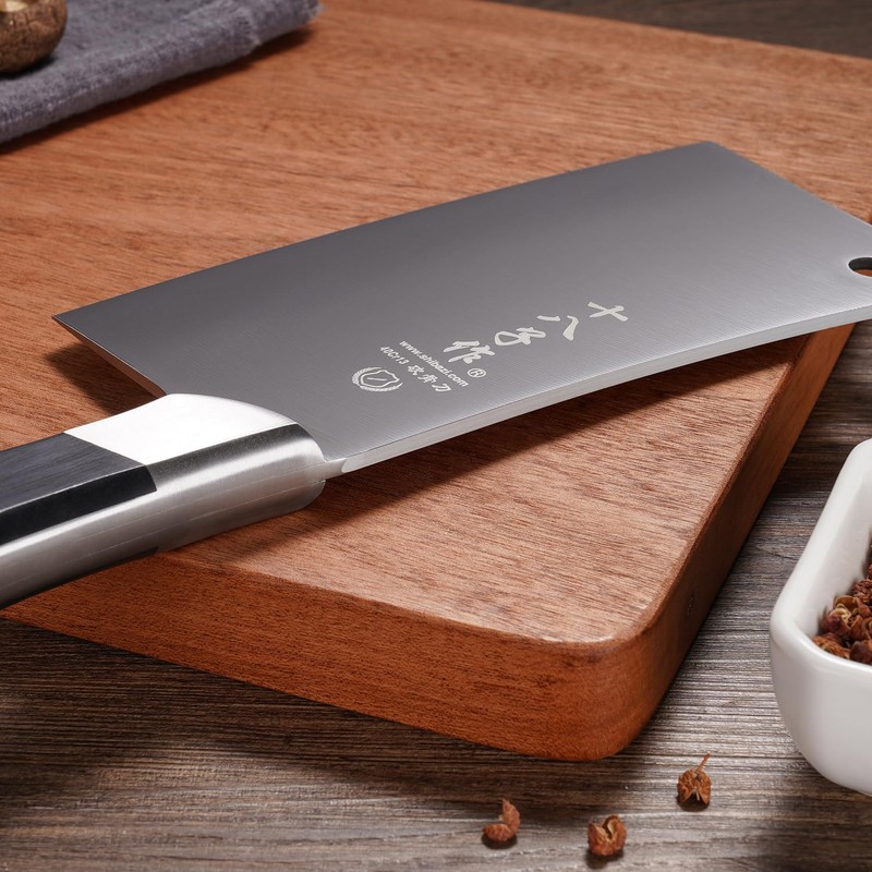SHI BA ZI ZUO Heavy Duty Stainless Steel Bone Cleaver