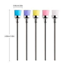 Acycoin2A 5PCS Nail Drill Bit Cleaning Brushes for Nail Electric Drilling Machine Cutter Dust Remover Nail Art Tool