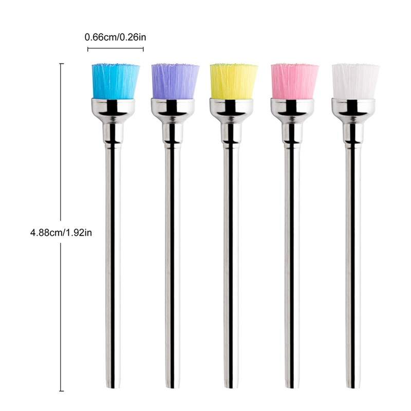 Acycoin2A 5PCS Nail Drill Bit Cleaning Brushes for Nail Electric