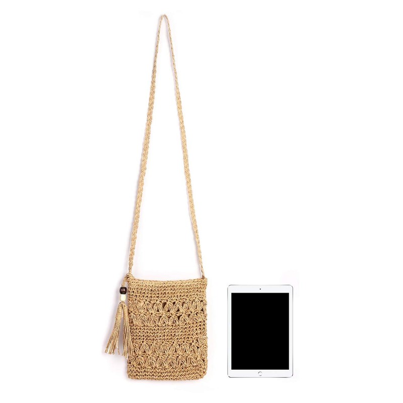 CHIC DIARY Small Straw Bag Women's Straw Shoulder Bag Summer