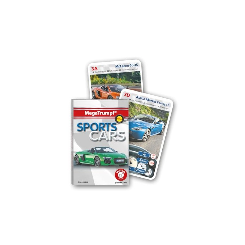 Piatnik 10.751,8 cm Mega Trumpf – Sports Cars Quartetto Gioco