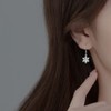 SLUYNZ 925 Sterling Silver Christmas Snowflake Earrings Drop for Women
