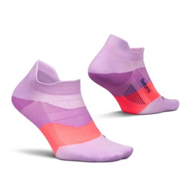 Feetures Elite Ultra Light Cushion Ankle Socks - Sport Sock with Targeted Compression - Orchid Sunset, M (1 Pair)