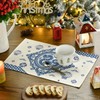 Artoid Mode Zodiac Snake Lantern New Year Placemats Set of