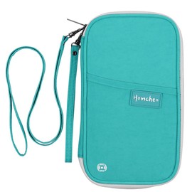 Travel Passport Wallet Organiser, Homchen Passport Organiser Case Credit Card Holders for Men and Women (Orange)