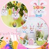 Baderke 24 Set Easter Bunny Craft Easter Paper Plate Kit