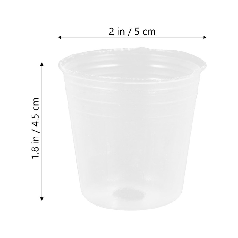 SUPVOX 50pcs Clear Orchid Pots with Drainage Holes, 1.5 Inch
