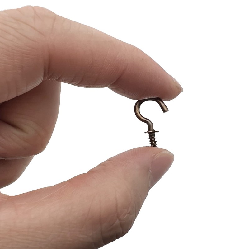 MYYZMY 120 Pcs 1/2 Inch Screw-in Hooks Nickel Plated Metal