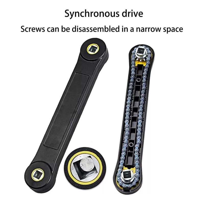 Juego De Llaves De Extensión Universales Combinada Con Llave Negro