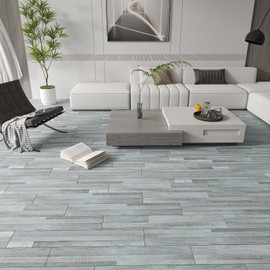 CHIHUT 6''x36'' Peel and Stick Wood Flooring Planks Waterproof for Bathroom 16-Pack Dark Grey Renter Friendly Floor Peel and Stick Tiles for Kitchen Thicken Self Adhesive Laminate Vinyl Flooring