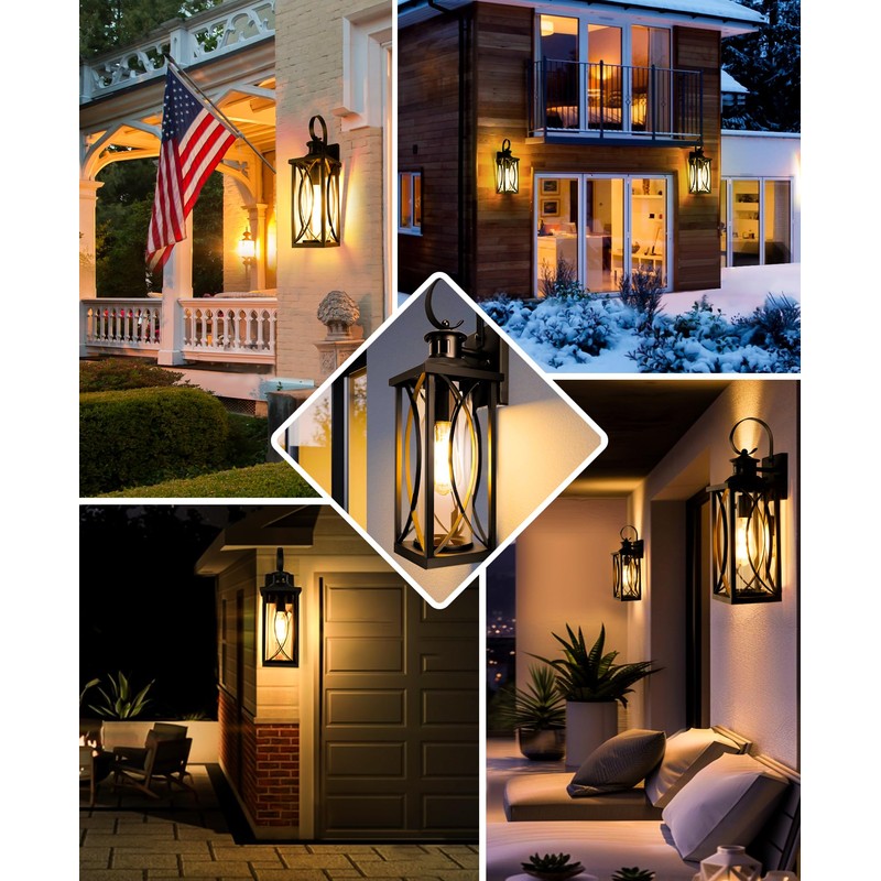DBF 2 Pack Dusk to Dawn Motion Sensor Outdoor Lights