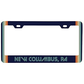 New Columbus Pennsylvania Car Metal License Plate Frame Retro Design