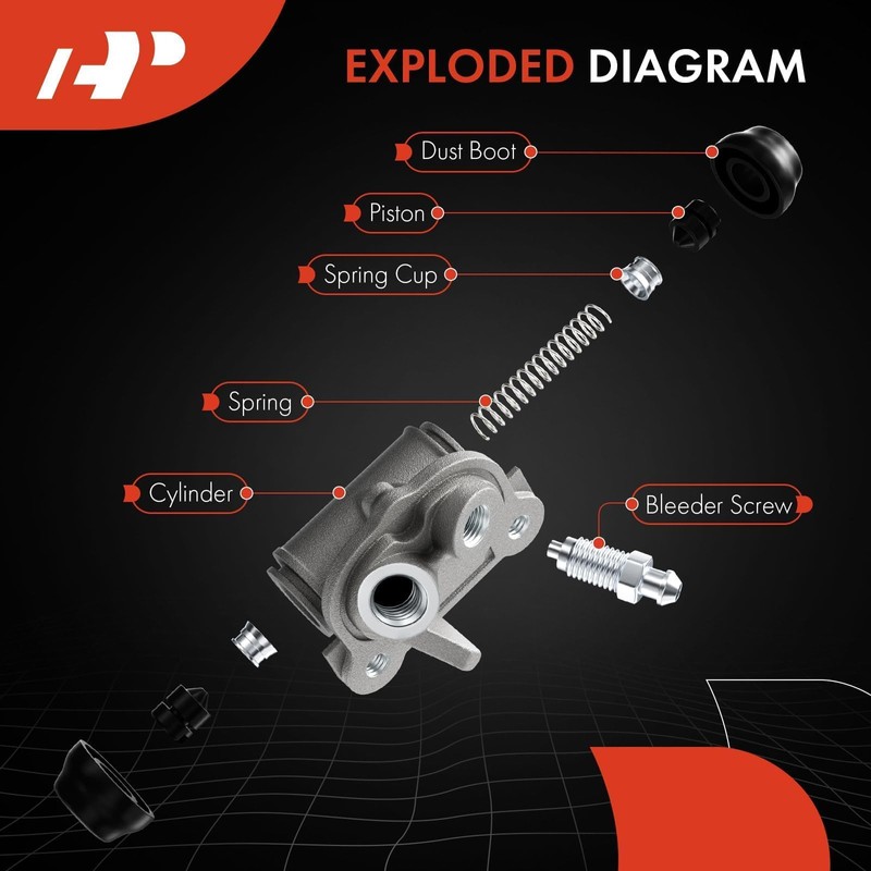 A-Premium Rear Drum Brake Wheel Cylinder Compatible with Honda Models