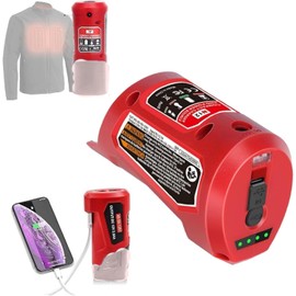 for Milwaukee M-12 12V Power Source Adapter with USB & Type C DC Port, Heated Jacket Charger Adapter for 48-11-2420 48-11-2411 48-11-2401 Milwaukee M-12 Battery