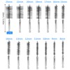 14PCS Stainless Steel Wire Bore Brush with 1/4 Inch Hex