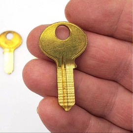 5x Corbin 8632C R3 Key Blanks Brass Nickel Plated USA Made Vintage NOS