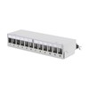 DIGITUS Professional Modular Desktop Patch Panel 12 Port Shielded Grey