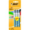 BiC 4 Colour Mini Ball Pen - Black/ Blue/ Red/ Green (Value Pack of 2, Plus 1 Free)