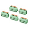 sourcing map 5 Packs PCB Spring Clamp Block Connector KF141R