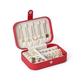 CASEGRACE Jewelry Box For Women Portable Travel Jewelry Case for Necklace Earring Rings Jewelry Holder Case Gift Box Girls