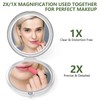 Nipichsha Compact Mirror, Pocket Travel Makeup Mirror, 2-Sided 2X/1X Magnification