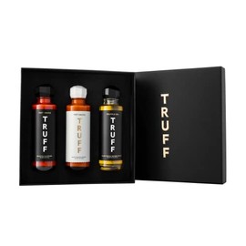 TRUFF Holiday Gift Pack - Gourmet Hot Sauce Set of Original, White Truffle Edition, and Black Truffle Oil, Unique Flavor Experiences with Truffle, 3-Bottle Bundle, 3ct 6oz bottles