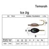 Temorah Ice Jig Kit (Assorted, TINIJA-10 14PCS)