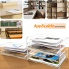 4 Pack- Stackable Paper Letter Tray,Clear Acrylic Magazine Holder and