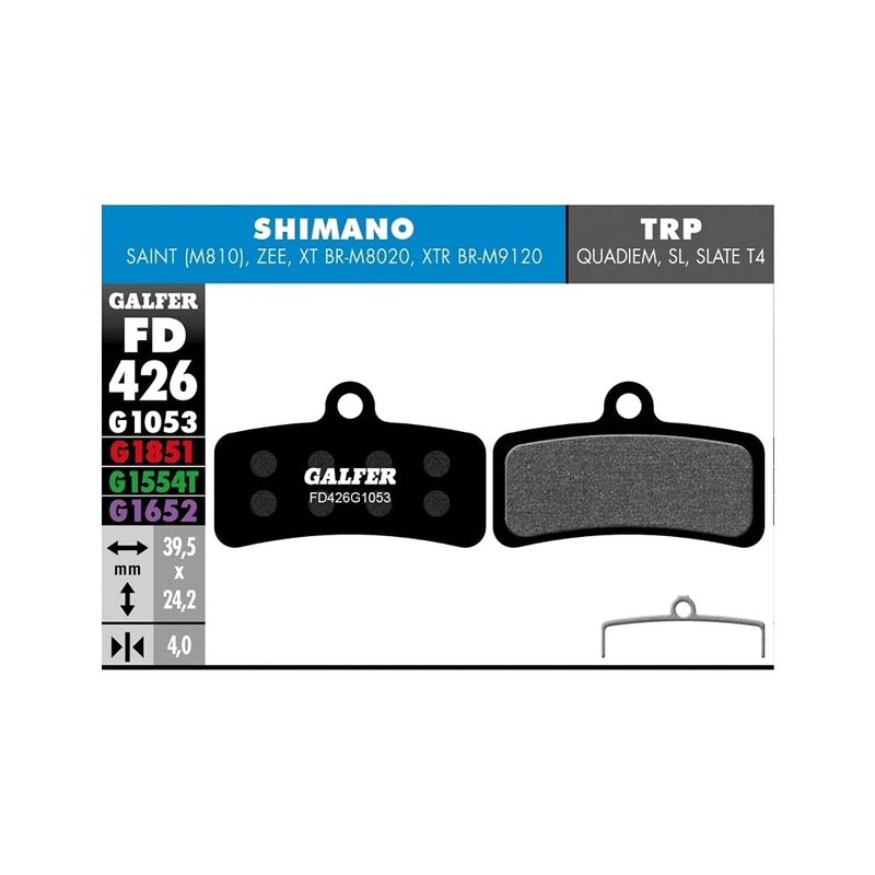 Galfer Bicycle Standard Brake Pad Shimano Saint BR-M810, ZEE, Unisex