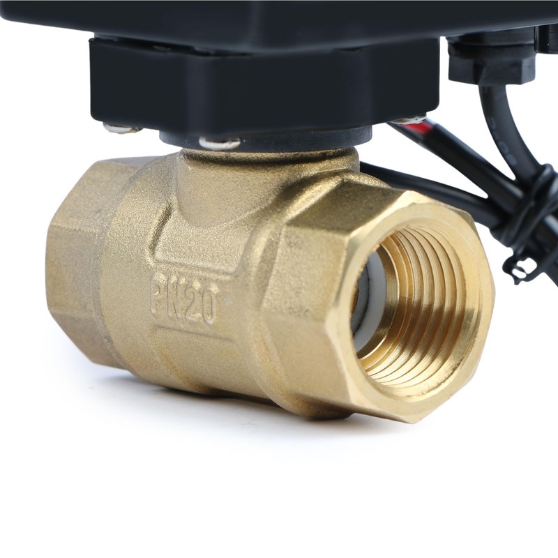 U.S. Solid 1/2" Motorised Ball Valve - Electric Brass Ball
