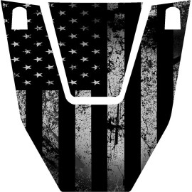 TVC 19'-25' Honda Talon 1000 Gloss REFLECTIVE Gray Black American Flag Hood Graphic