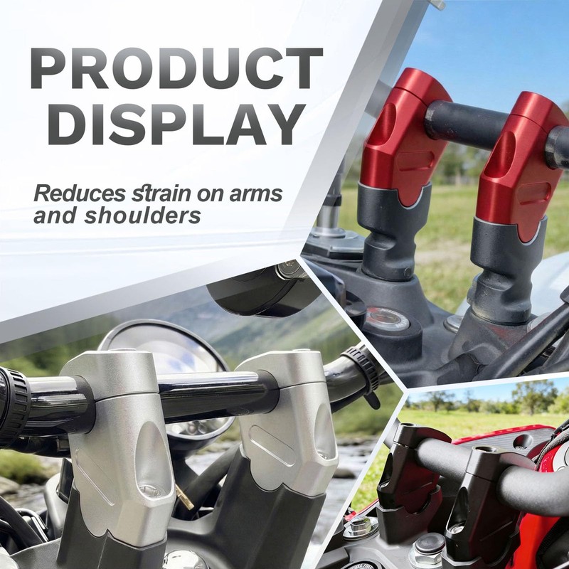 Universal Motorcycle Handlebar Riser 22mm Handle Bar Heightening Adapter Mount